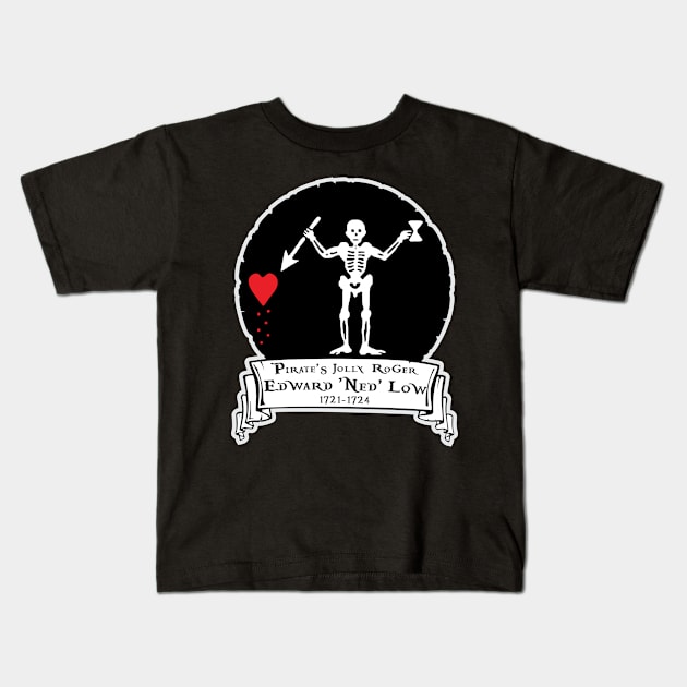 Jolly Roger - Edward Ned Low Kids T-Shirt by MBK